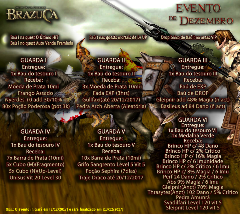 WYD Brazuca - BzC - Evento de Dezembro 2017